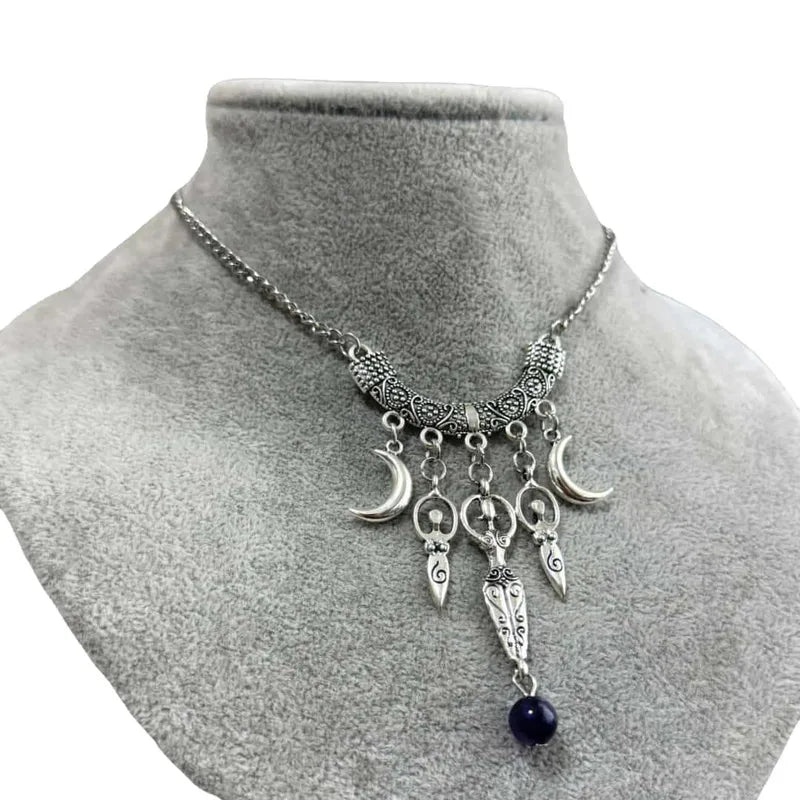🌙 Spiral Goddess Moon Necklace 🌙