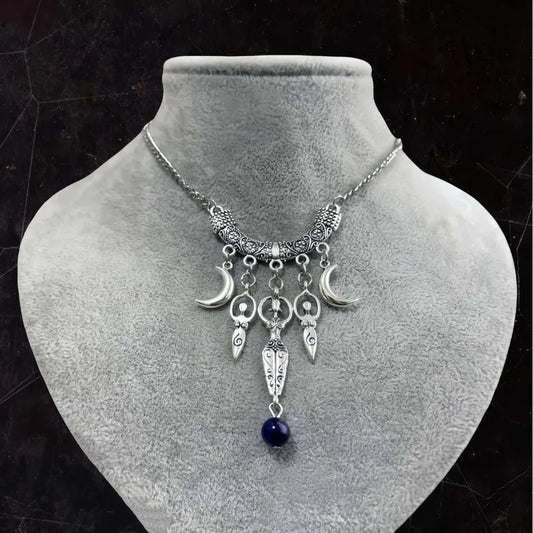 🌙 Spiral Goddess Moon Necklace 🌙