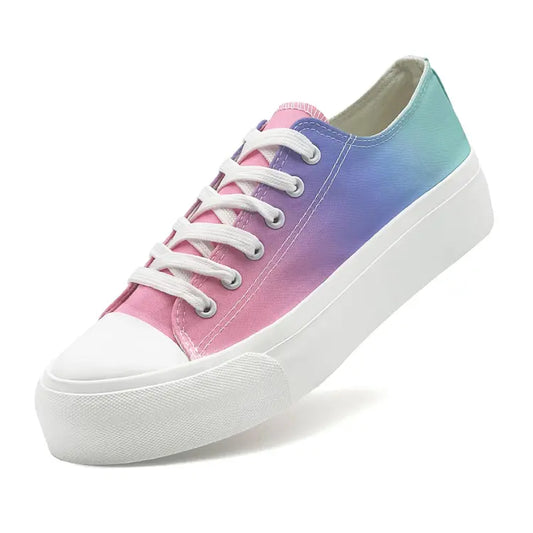 Ladies Rainbow Canvas Shoes