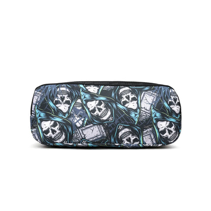 💀 Blue Skeleton Print Shoulder Handbag 💀