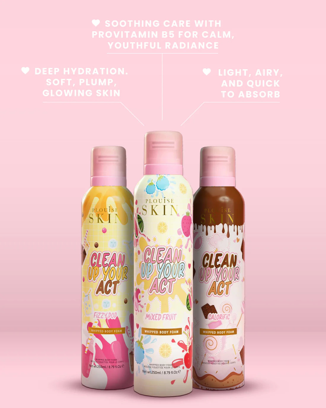 Clean Up Your Act Whipped Body Foam Trio - Worth £42