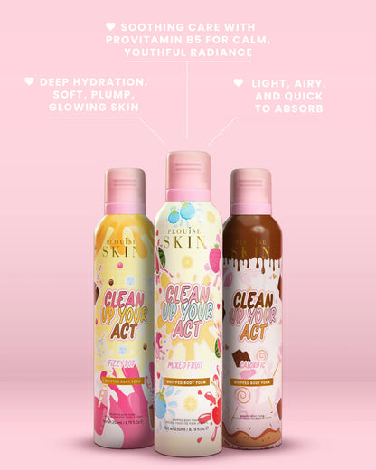Clean Up Your Act Whipped Body Foam Trio - Worth £42