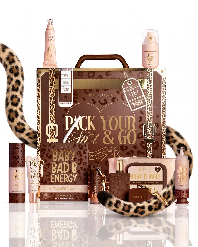 Cheetah Pack Your Sh*t & Go Suitcase Bundle - Worth £93