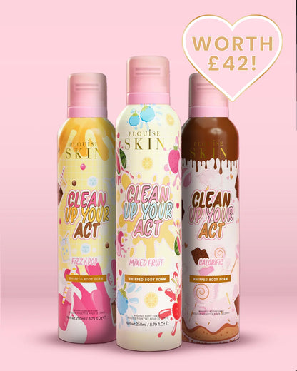 Clean Up Your Act Whipped Body Foam Trio - Worth £42