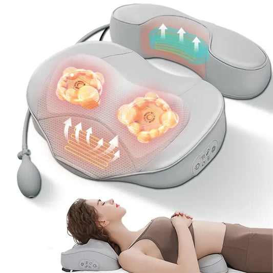 Back and Neck Massager with Heat Shiatsu Deep Tissue Kneading Pillow