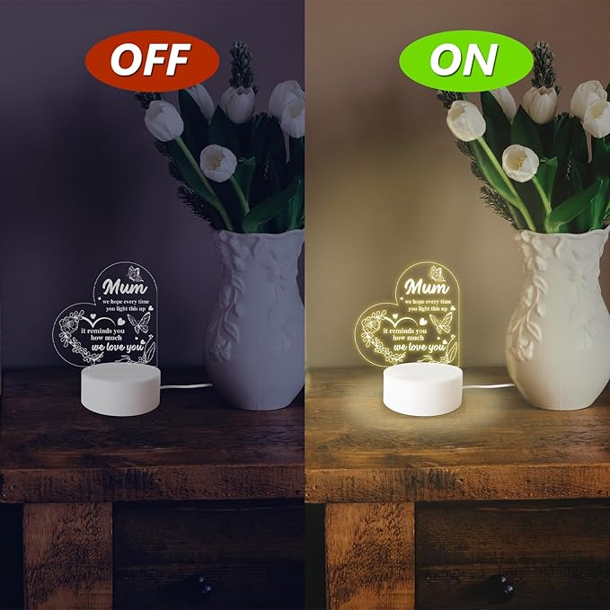 ✨ Acrylic LED Night Light – Perfect Mum Gift ✨