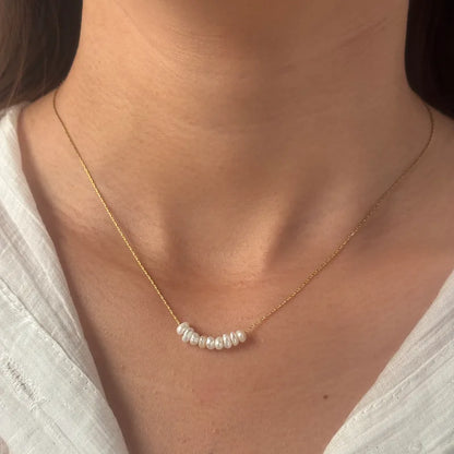 🌊  18K Gold PVD Freshwater Pearl Necklace 🌊