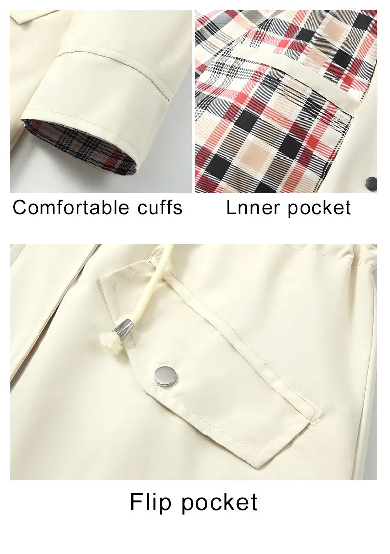 Elegant Plaid Trench Coats (Multiple Colour Options!)