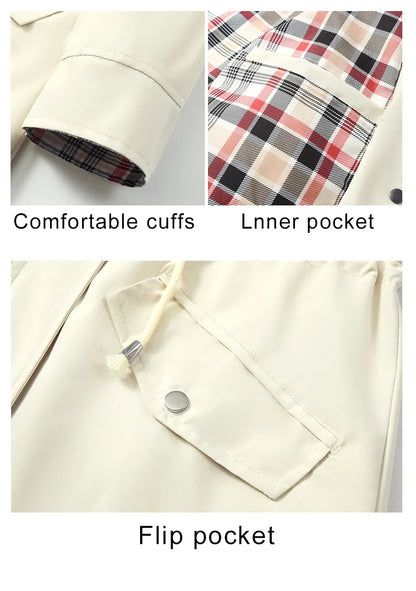 Elegant Plaid Trench Coats (Multiple Colour Options!)