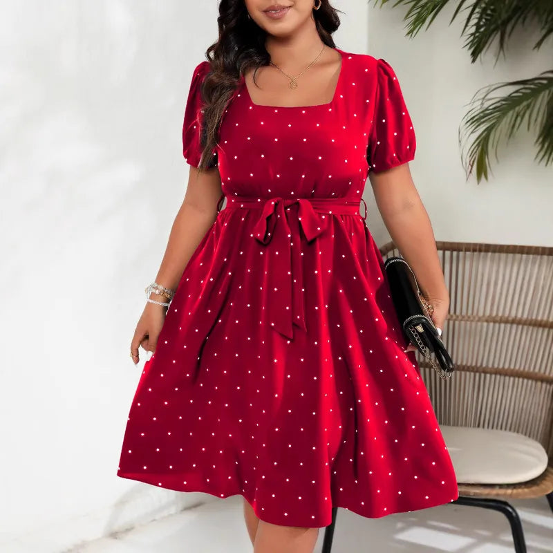 👗 Ladies Elegant Retro Polka Dot Dress 👗