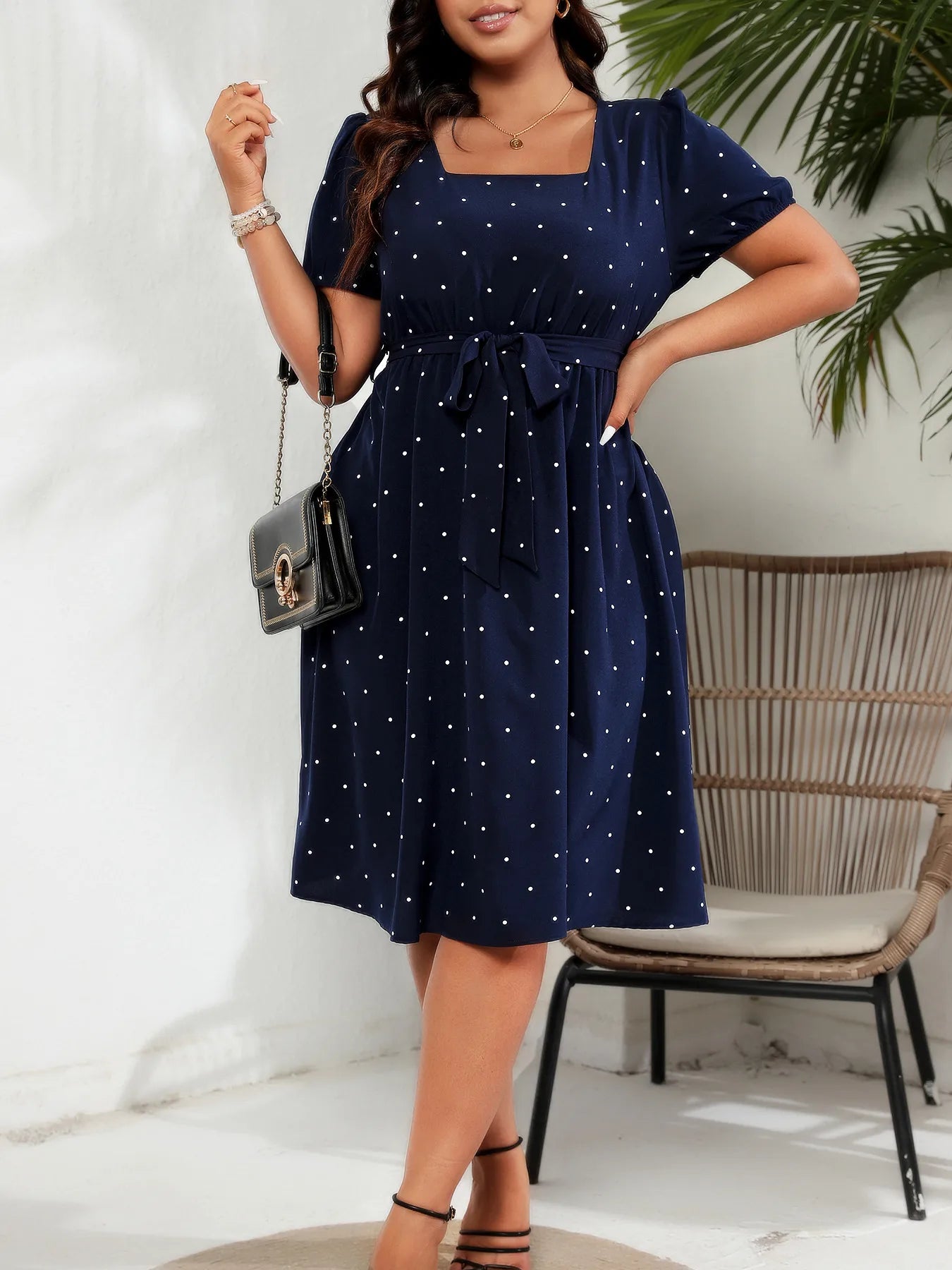 👗 Ladies Elegant Retro Polka Dot Dress 👗