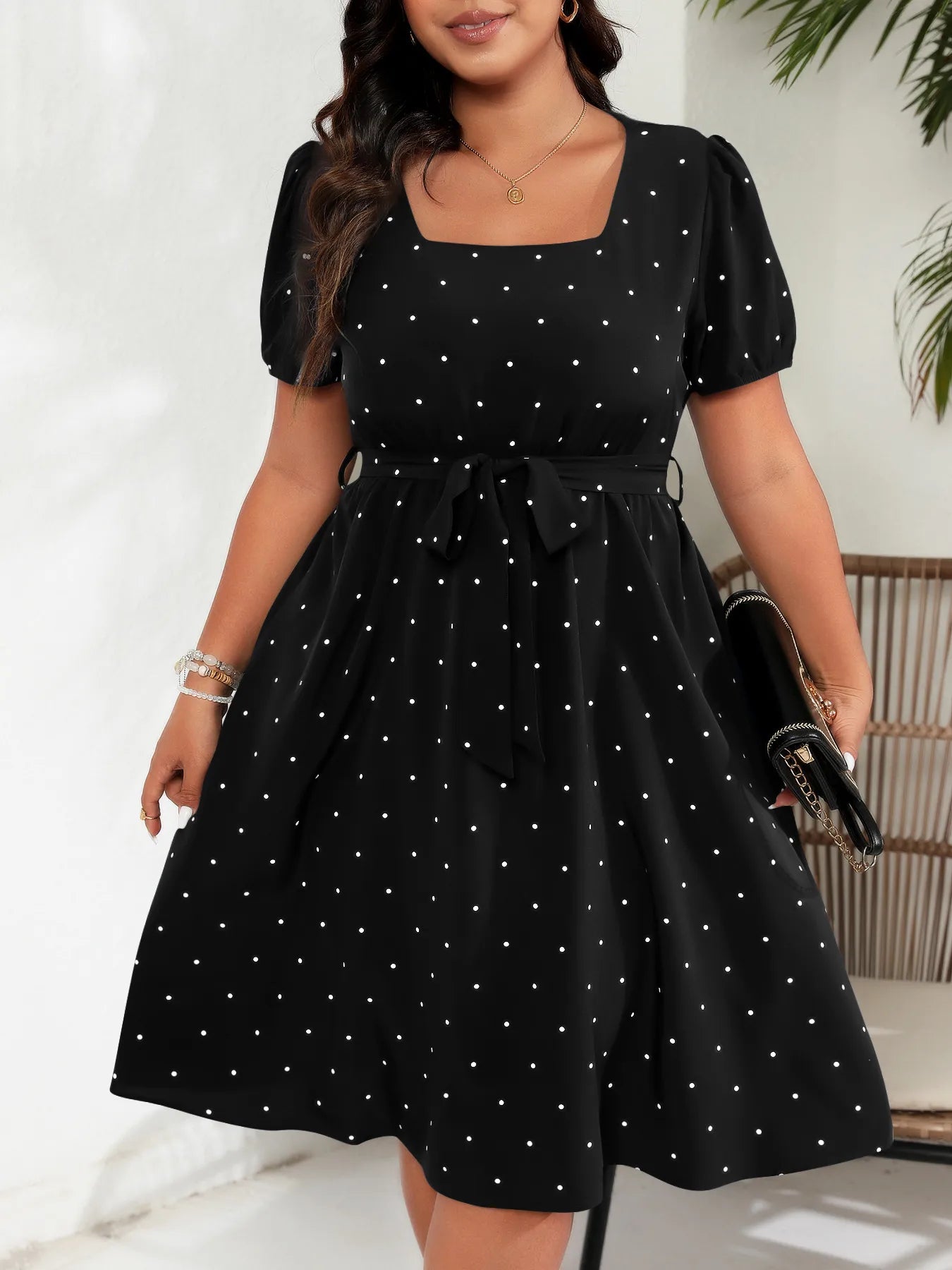 👗 Ladies Elegant Retro Polka Dot Dress 👗