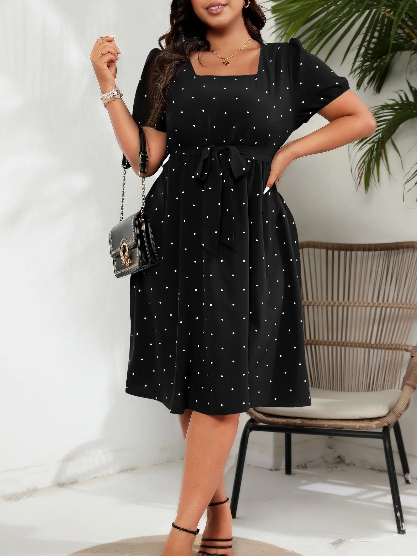 👗 Ladies Elegant Retro Polka Dot Dress 👗