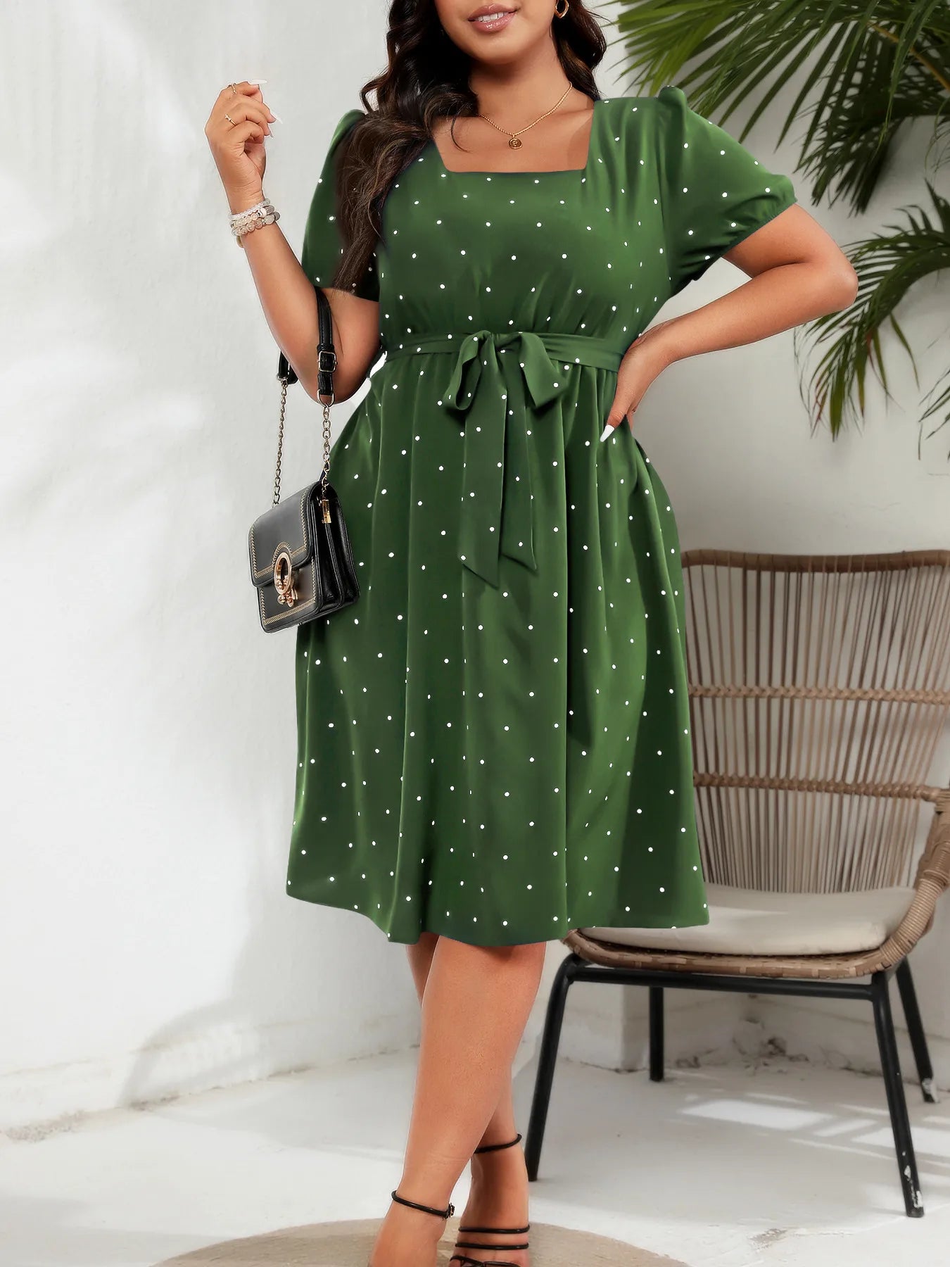 👗 Ladies Elegant Retro Polka Dot Dress 👗
