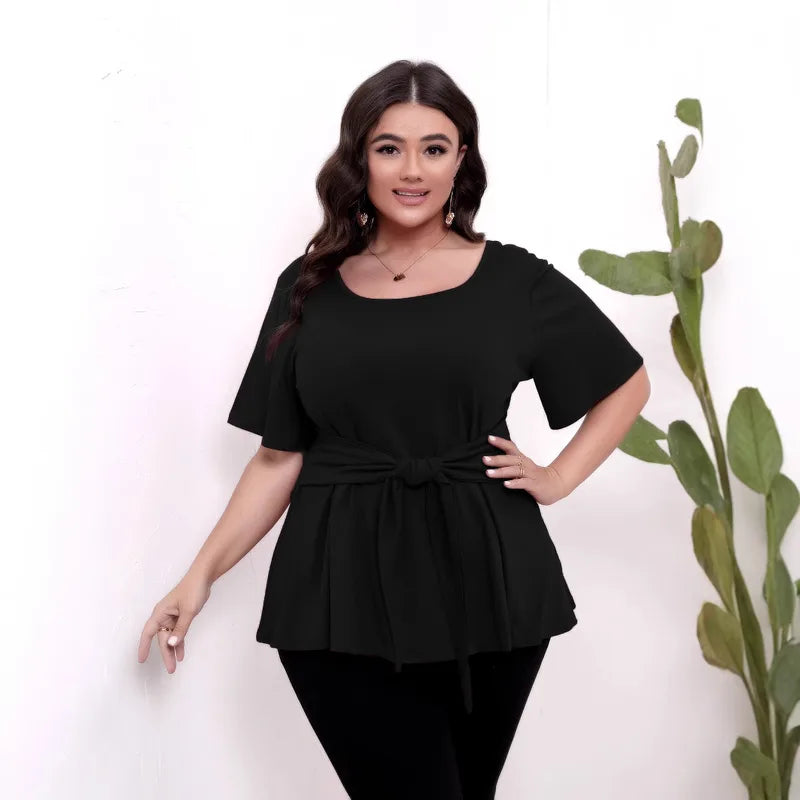 👚✨ Women’s Short Sleeve Round Neck Slimming Top ✨👚