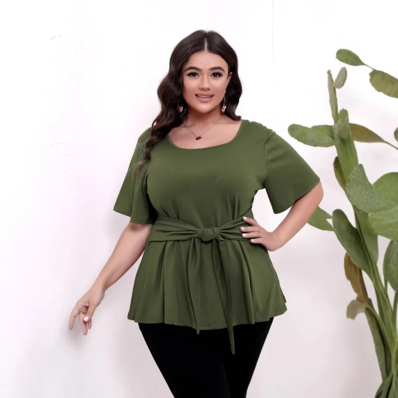 👚✨ Women’s Short Sleeve Round Neck Slimming Top ✨👚