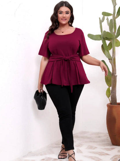 👚✨ Women’s Short Sleeve Round Neck Slimming Top ✨👚