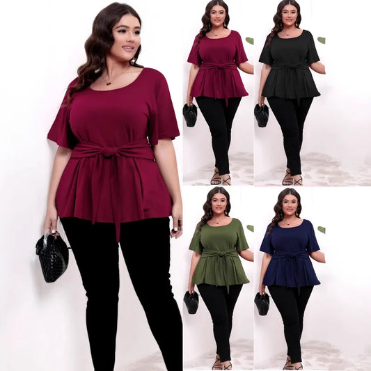 👚✨ Women’s Short Sleeve Round Neck Slimming Top ✨👚