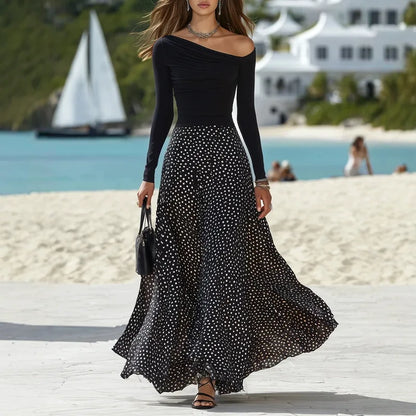 🤍 2pc Polka Dot Skirt Co-Ord Set (Multiple Colour Choices!) 🤍