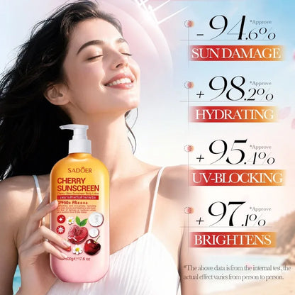 🍒 Cherry Glow Sunscreen Body Lotion SPF 50 🍒