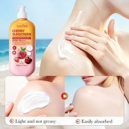 🍒 Cherry Glow Sunscreen Body Lotion SPF 50 🍒