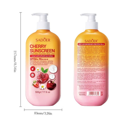 🍒 Cherry Glow Sunscreen Body Lotion SPF 50 🍒