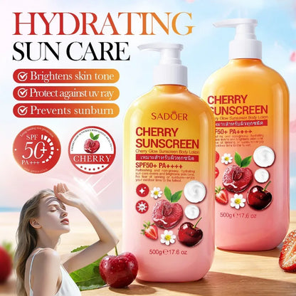🍒 Cherry Glow Sunscreen Body Lotion SPF 50 🍒