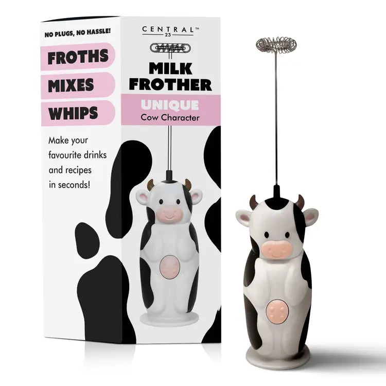 🥛🐄 Cow Milk Frother Handheld – Cute Mini Electric Whisk 🐄🥛