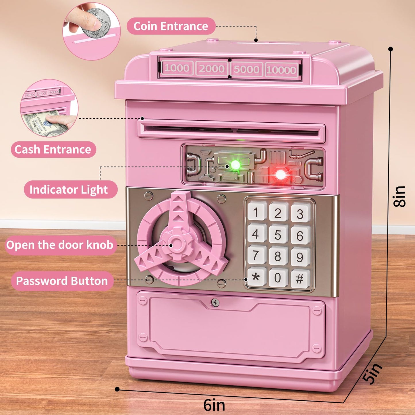 🐷 Pink Electronic Piggy Bank 🐷