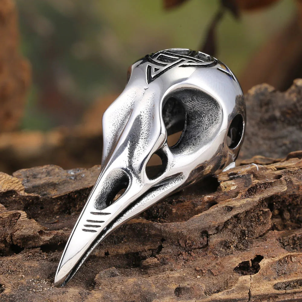 ☠️⚔️ Vintage Viking Crowbill Skull Pendant ⚔️☠️