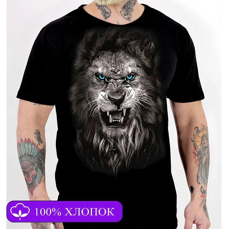 🦁 Men’s Black Lion T-Shirt 🦁
