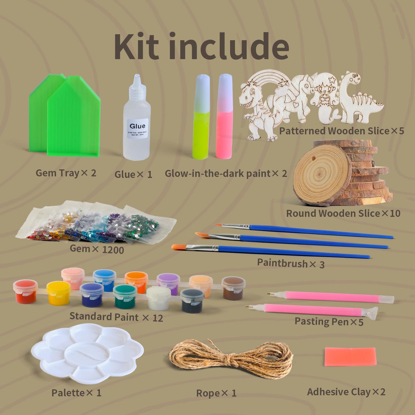 Glow in The Dark Wooden Painting Kit - Creative Arts & Crafts for Kids Age 6-12