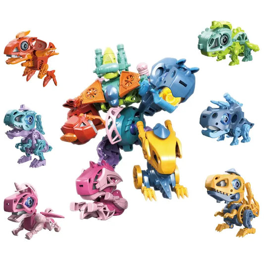 6-in-1 Transforming Robot Dinosaur Action Figure