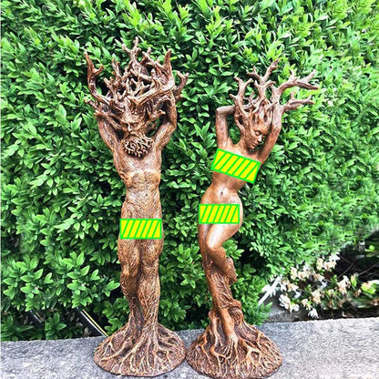 🌿 Pagan Naked God & Goddess Resin Statue Set 🌿