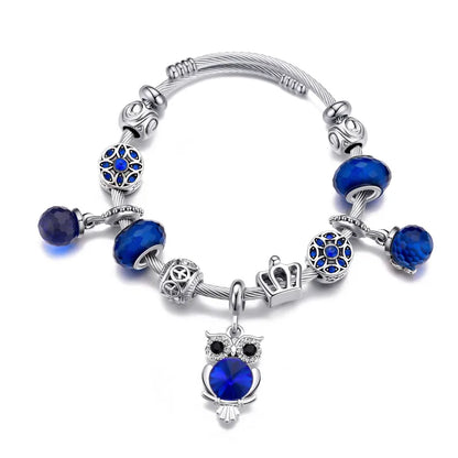 🦉💙 Blue Owl Charm Bracelet 💙🦉