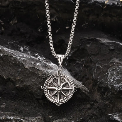 🧭 Retro Punk Compass Necklace 🧭