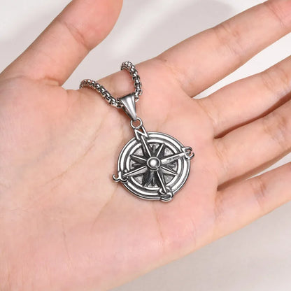 🧭 Retro Punk Compass Necklace 🧭