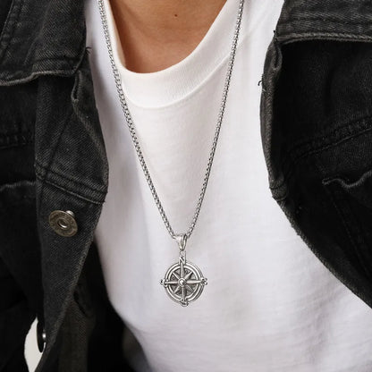 🧭 Retro Punk Compass Necklace 🧭