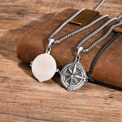 🧭 Retro Punk Compass Necklace 🧭