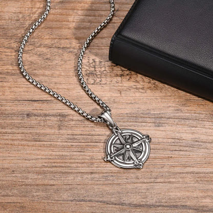 🧭 Retro Punk Compass Necklace 🧭