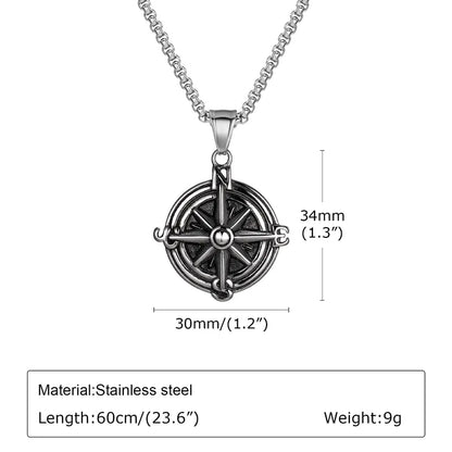 🧭 Retro Punk Compass Necklace 🧭