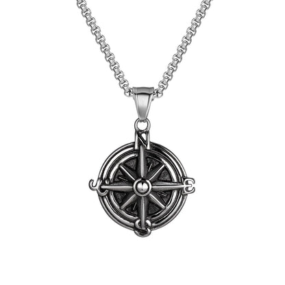 🧭 Retro Punk Compass Necklace 🧭