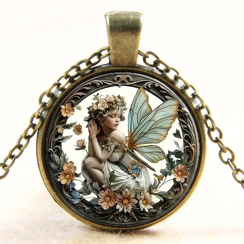 🧚♀️ Retro Sweet Whimsical Fairy Pendant Necklace 🧚♀️