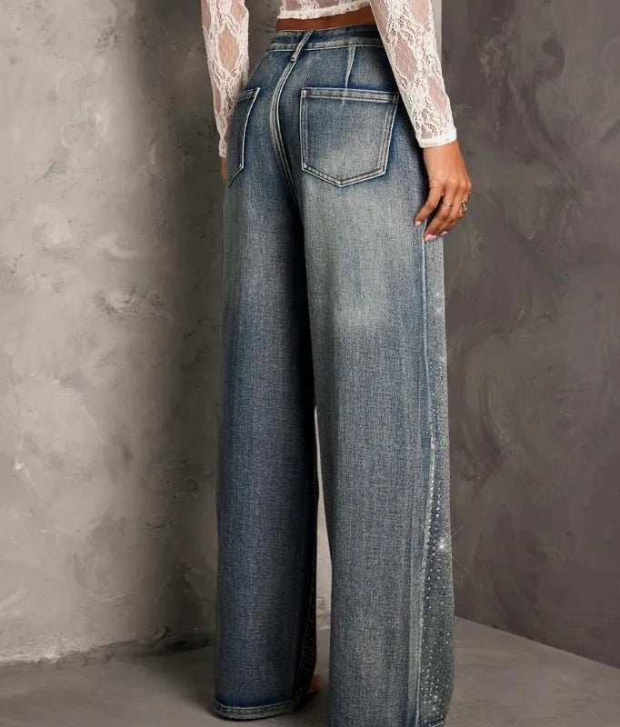 💎 Rhinestone Straight-Leg Jeans 💎