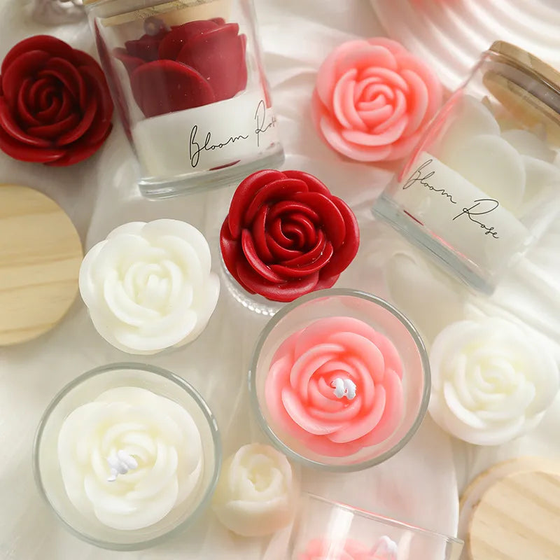 🌹 9*7cm Rose-Scented Soy Wax Candle 🌹