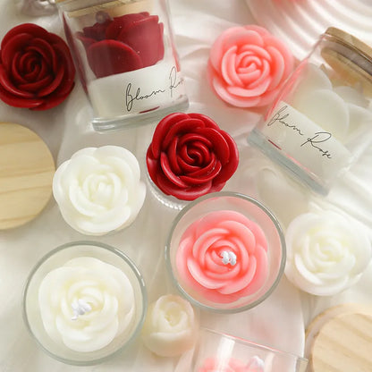🌹 9*7cm Rose-Scented Soy Wax Candle 🌹