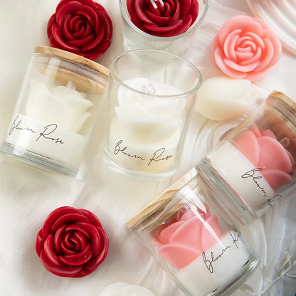 🌹 9*7cm Rose-Scented Soy Wax Candle 🌹