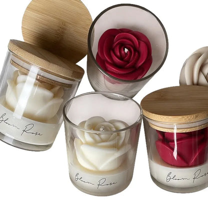 🌹 9*7cm Rose-Scented Soy Wax Candle 🌹