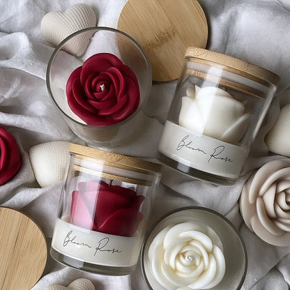 🌹 9*7cm Rose-Scented Soy Wax Candle 🌹
