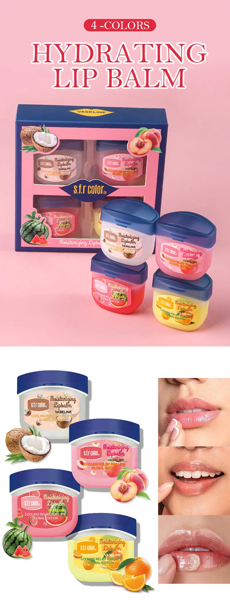 .💄✨ S.F.R 4pc Mini Lip Gloss & Lip Care Set ✨💄